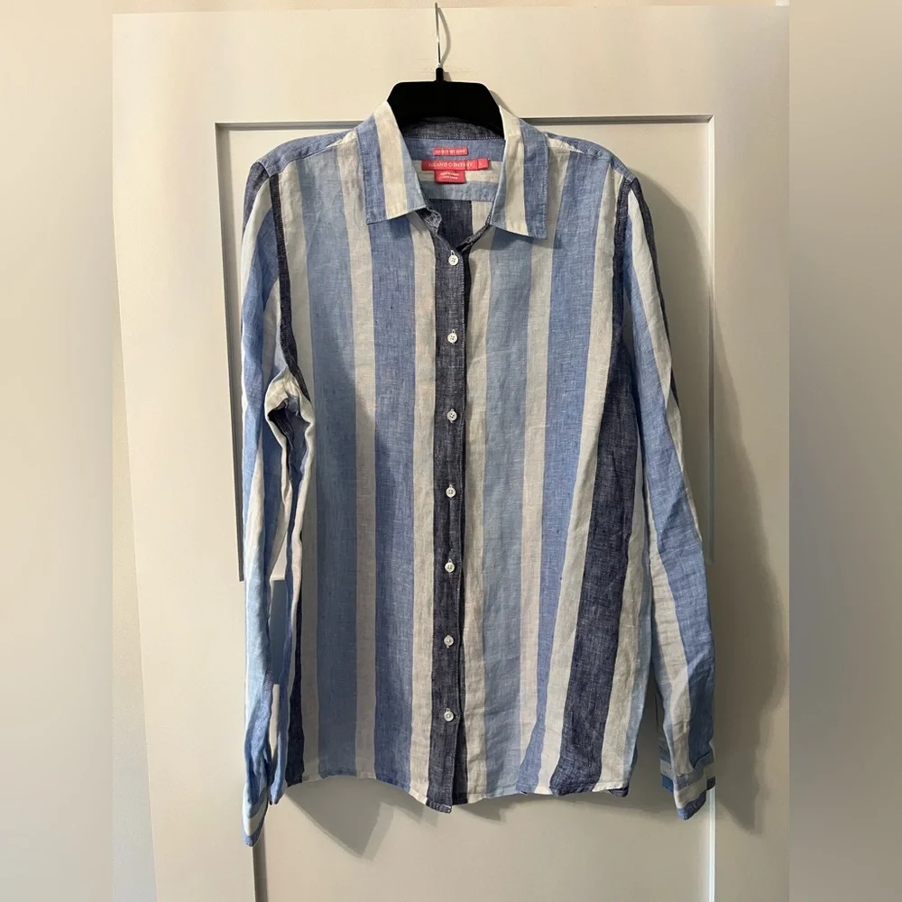 Island Company 100% Linen Button-Down Shirt – Size L - Picture 1 of 8
